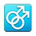 ⚣ Emoji Doppel-Emblem für Männer Samsung TouchWiz 7.0.