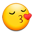😚 Emoji küssendes Gesicht mit geschlossenen Augen Samsung TouchWiz 7.0.