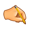 Émoji 🖎 Main gauche qui écrit sur Samsung TouchWiz 7.0.