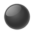 Émoji ⚫ Disque Noir sur Samsung TouchWiz 7.0.