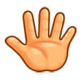 🖑 Emoji Mano levantada con los dedos separados en Samsung TouchWiz 7.0.