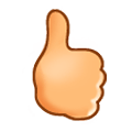 🖒 Emoji Gesto aberto com polegar para cima na Samsung TouchWiz 7.0.