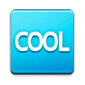 🆒 Emoji Wort „Cool“ in blauem Quadrat Samsung TouchWiz 7.0.