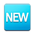 🆕 Emoji Wort „New“ in blauem Quadrat Samsung TouchWiz 7.0.