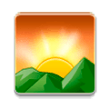 Émoji 🌄 Soleil Levant Derrière Les Montagnes sur Samsung TouchWiz 7.0.