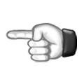☜ Emoji Indicador de dirección hacia la izquierda (sin pintar) en Samsung TouchWiz 7.0.