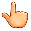 👆 Emoji nach oben weisender Zeigefinger von hinten Samsung TouchWiz 7.0.
