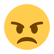 Emoji 😠 Faccina Arrabbiata su Twitter Twemoji 1.0.