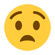 Emoji 😧 Faccina Angosciata su Twitter Twemoji 1.0.