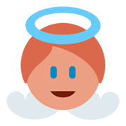 Emoji 👼 Angioletto su Twitter Twemoji 1.0.