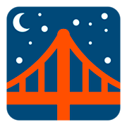 Emoji 🌉 Ponte Di Notte su Twitter Twemoji 1.0.