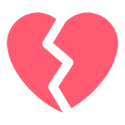 💔 Emoji Corazón Roto en Twitter Twemoji 1.0.