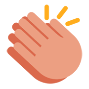 Emoji 👏 Mani Che Applaudono su Twitter Twemoji 1.0.