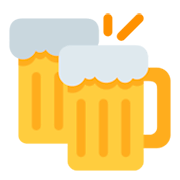 🍻 Emoji Jarras De Cerveza Brindando en Twitter Twemoji 1.0.