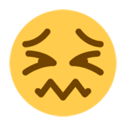 Emoji 😖 Faccina Frustrata su Twitter Twemoji 1.0.