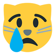 😿 Emoji Gato Llorando en Twitter Twemoji 1.0.
