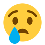 😢 Emoji Rosto Chorando na Twitter Twemoji 1.0.