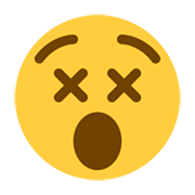 Emoji 😵 Faccina Frastornata su Twitter Twemoji 1.0.