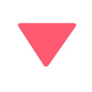 Emoji 🔻 Triangolo Rosso Con Punta Verso Il Basso su Twitter Twemoji 1.0.