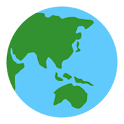 Émoji 🌏 Globe Tourné Sur L’Asie Et L’Australie sur Twitter Twemoji 1.0.