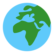 🌍 Emoji Globo Terráqueo Mostrando Europa Y África en Twitter Twemoji 1.0.