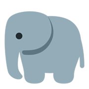 Emoji 🐘 Elefante su Twitter Twemoji 1.0.