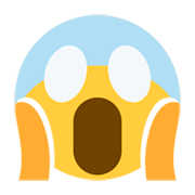 Emoji 😱 Faccina Terrorizzata su Twitter Twemoji 1.0.