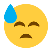 Emoji 😓 Faccina Sudata su Twitter Twemoji 1.0.