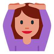 🙆 Emoji Person mit Händen auf dem Kopf Twitter Twemoji 1.0.