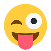 😜 Emoji zwinkerndes Gesicht mit herausgestreckter Zunge Twitter Twemoji 1.0.