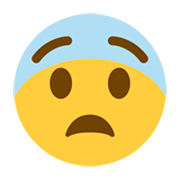 Emoji 😨 Faccina Impaurita su Twitter Twemoji 1.0.