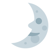 🌛 Emoji Luna De Cuarto Creciente Con Cara en Twitter Twemoji 1.0.