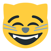😸 Emoji grinsende Katze mit lachenden Augen Twitter Twemoji 1.0.