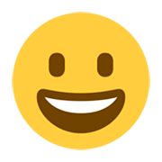 Emoji 😀 Faccina Con Un Gran Sorriso su Twitter Twemoji 1.0.