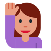 Emoji 🙋 Persona Con Mano Alzata su Twitter Twemoji 1.0.