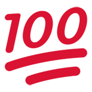 Emoji 💯 100 Punti su Twitter Twemoji 1.0.