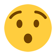 😯 Emoji Rosto Surpreso na Twitter Twemoji 1.0.