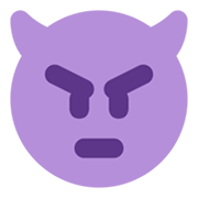 👿 Emoji wütendes Gesicht mit Hörnern Twitter Twemoji 1.0.