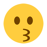 Emoji 😗 Faccina Che Bacia su Twitter Twemoji 1.0.