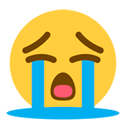 😭 Emoji Rosto Chorando Aos Berros na Twitter Twemoji 1.0.