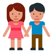 👫 Emoji Mann und Frau halten Hände Twitter Twemoji 1.0.