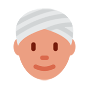 👳 Emoji Persona Con Turbante en Twitter Twemoji 1.0.
