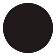 Émoji ⚫ Disque Noir sur Twitter Twemoji 1.0.