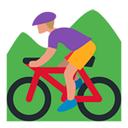 🚵 Emoji Pessoa Fazendo Mountain Bike na Twitter Twemoji 1.0.