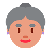 Émoji 👵 Femme âgée sur Twitter Twemoji 1.0.