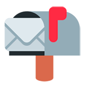 Emoji 📬 Cassetta Postale Aperta Bandierina Alzata su Twitter Twemoji 1.0.