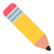 Émoji ✏️ Crayon sur Twitter Twemoji 1.0.