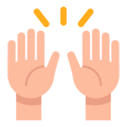 🙌 Emoji zwei erhobene Handflächen Twitter Twemoji 1.0.