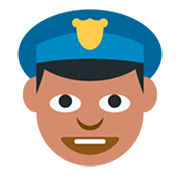 👮 Emoji Agente De Policía en Twitter Twemoji 1.0.