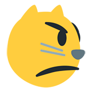 Emoji 😾 Gatto Imbronciato su Twitter Twemoji 1.0.